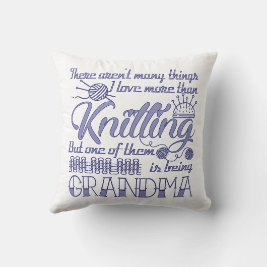 編み物の祖母 クッション (裏面)