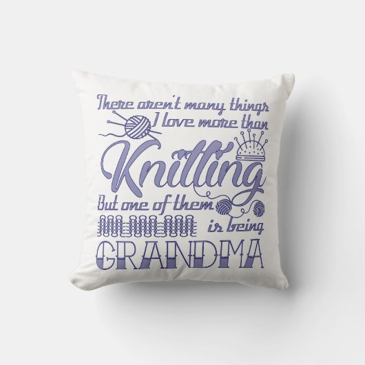 編み物の祖母 クッション (正面)