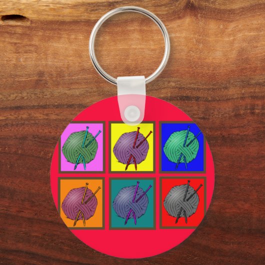 編み物の贈り物 キーホルダー (正面)