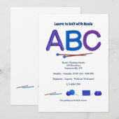 編み物のABC招待状 招待状 (正面/裏面)