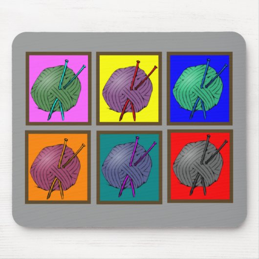 編み物のPopartのギフト マウスパッド (正面)