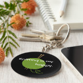 編み物はマイハッピーキーチェーン キーホルダー (側面)