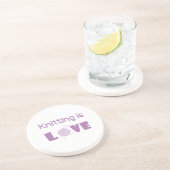 編み物は愛 コースター (側面)