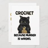 編み物は殺人が悪いからだ 招待状 (正面/裏面)