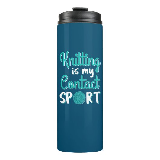 編み物は私のスポ連絡ート タンブラー (正面)