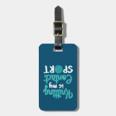 編み物は私のスポ連絡ート ラゲッジタグ (正面縦)