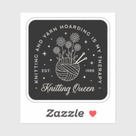 編み物は私のセラピーおもしろい糸の引用文 シール