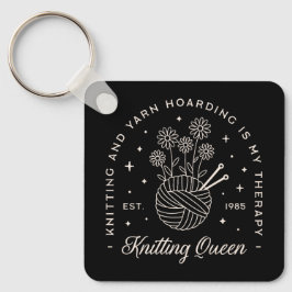 編み物は私のセラピー糸の毛糸 キーホルダー