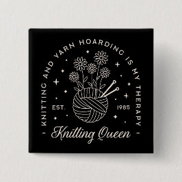 編み物は私のセラピー糸の毛糸 缶バッジ