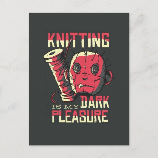 編み物は私の暗い喜び ポストカード (正面)