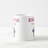 編み物は私の癒し コーヒーマグカップ (中央)