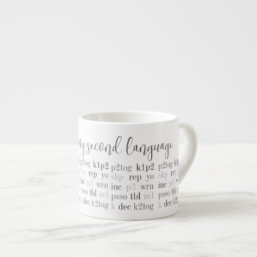 編み物は私の第二言語エスプレッソカップ エスプレッソカップ (正面右)