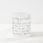 編み物は私の第二言語曇りガラスのマグカップ フロストグラスマグカップ (中央)