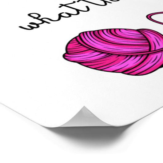 編み物は答え、おもしろい編み物引用文 ポスター (角)