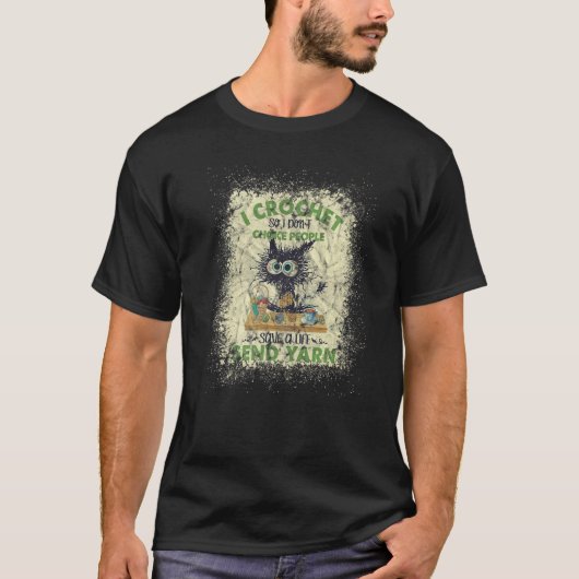 編み物をするので人を絞め殺さない Bleach 猫 プレミアム Tシャツ (正面)