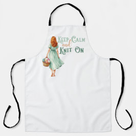 編み物をする人のための「Keep Calm & Knit On」エプロン エプロン