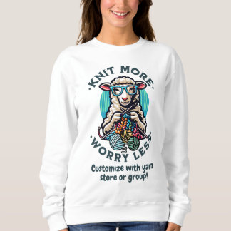 編み物をもっと増やす スウェットシャツ