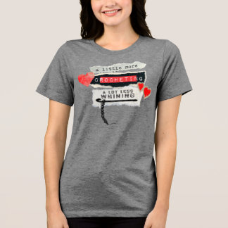 編み物をもっと、愚痴は少なく かぎ針 毛糸 トライブレンドTシャツ