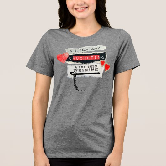 編み物をもっと、愚痴は少なく かぎ針 毛糸 トライブレンドＴシャツ (正面)