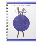 編み物をテーマにした贈り物 ノートブック (正面)