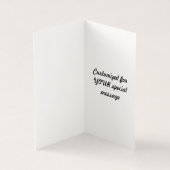 編み物を持つ民族少女（オレンジ2）誕生日カード (内部)