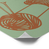 編み物アポップ・アートのート ポスター (角)