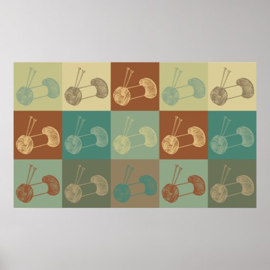 編み物アポップ・アートのート ポスター (正面)