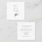 編み物インストラクターヤーンスクエアミニマリスト スクエア名刺 (正面/裏面)