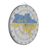 編み物ウクライナ州地図文字グローリートゥウクライナ ダーツボード (正面左)