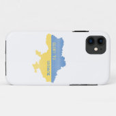 編み物ウクライナ州地図文字グローリートゥウクライナ Case-Mate iPhoneケース (裏面(横))