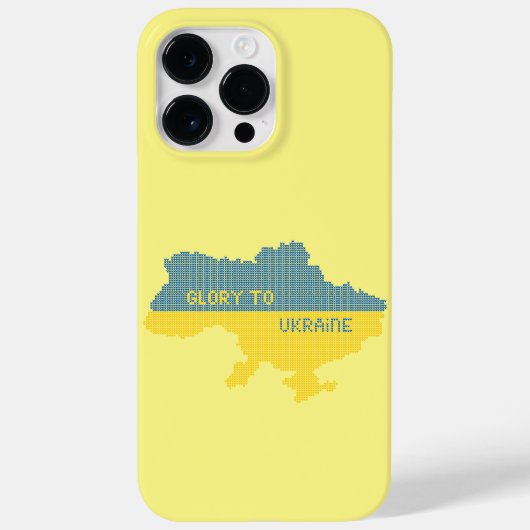 編み物ウクライナ州地図文字グローリートゥウクライナ Case-Mate iPhoneケース (裏面)