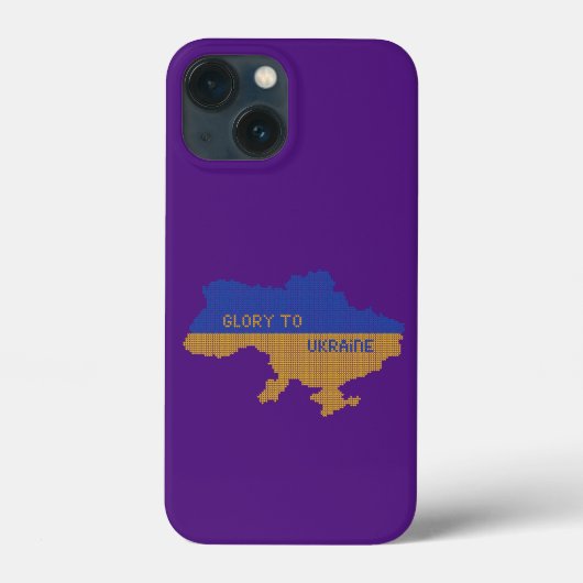 編み物ウクライナ州地図文字グローリートゥウクライナ Case-Mate iPhoneケース (裏面)