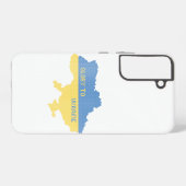 編み物ウクライナ州地図文字グローリートゥウクライナ SAMSUNG GALAXYケース (裏面横)