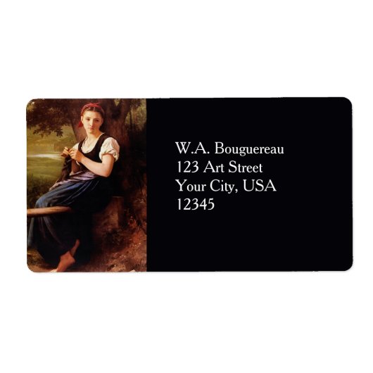 編み物ウーマンバイウィリアム – アドルフブーゲロー ラベル (正面)