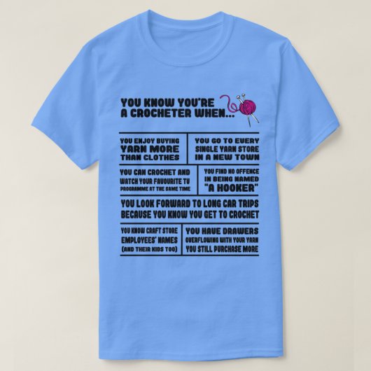 編み物ウールクロチェットニードルワークホビー裁縫(7) Tシャツ (デザイン正面)