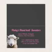 編み物ウールラムシープビジネスカード 名刺 (外部フラット)