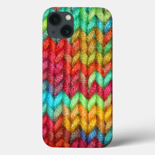 編み物カラフル糸 iPhone 13ケース