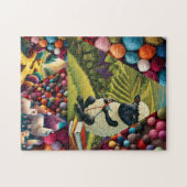 編み物カラフル羊毛糸ゲーム ジグソーパズル (横)