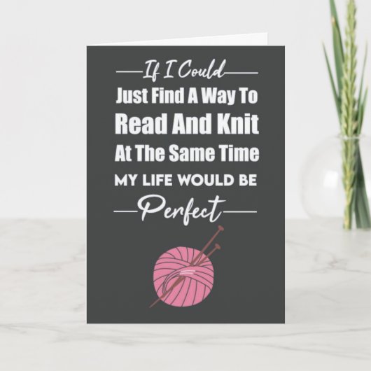 編み物カード　糸　モダン　ミニマリスト　ニッター カード (正面)