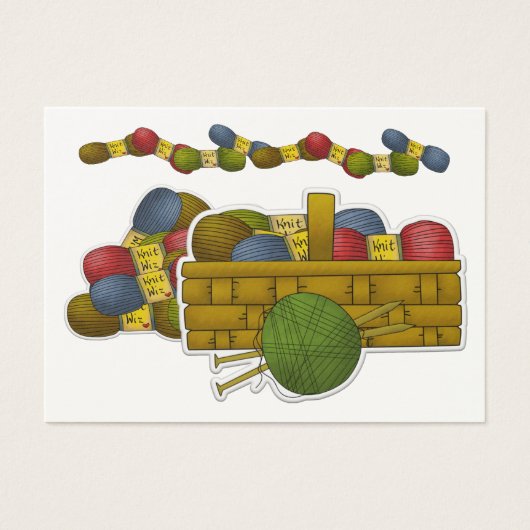 編み物ギフトの囲い/クラフターカード (正面)