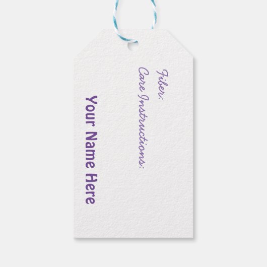 編み物ギフトラベル気に指示 ギフトタグ (裏面)