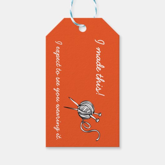 編み物ギフトラベル気に指示 ギフトタグ (正面)