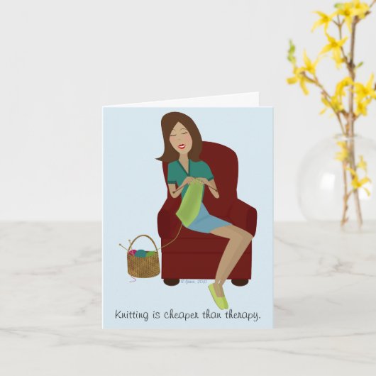 編み物ギフト用挨拶状 カード (黄色い花)