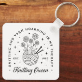 編み物クイーンおもしろいヤーンホルダー キーホルダー (裏面)