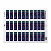 編み物クリスマスセーターパターン差出人住所 ラベル (フルシート)