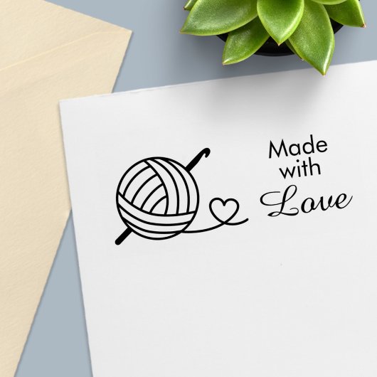 編み物クロシェートヤーン – メイド・ウィズ セルフインキングスタンプ