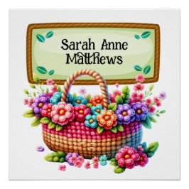 編み物クロシェ工芸品ポスター ポスター