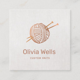 編み物クロシェ玉 スクエア名刺
