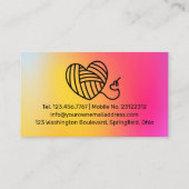 編み物クロシェ糸ハンドスプール手作り 名刺 (裏面)