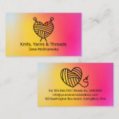 編み物クロシェ糸ハンドスプール手作り 名刺 (正面/裏面)